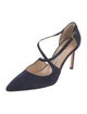 Manolo Blahnik Umice Suede T-Strap Pumps