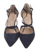 Manolo Blahnik Umice Suede T-Strap Pumps
