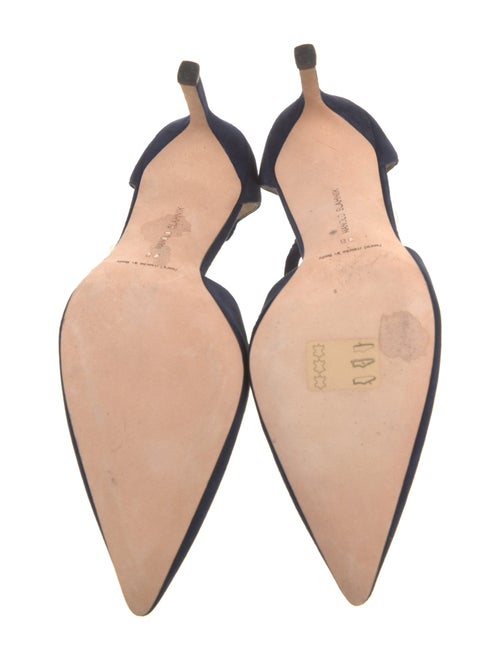 Manolo Blahnik Umice Suede T-Strap Pumps