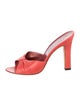 Manolo Blahnik Red Leather Slides