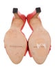 Manolo Blahnik Red Leather Slides