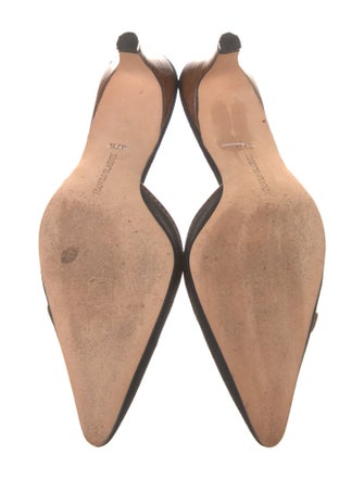 Manolo Blahnik Maysale Canvas Mules