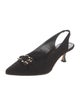 Manolo Blahnik Canvas Slingback Pumps