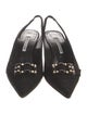 Manolo Blahnik Canvas Slingback Pumps