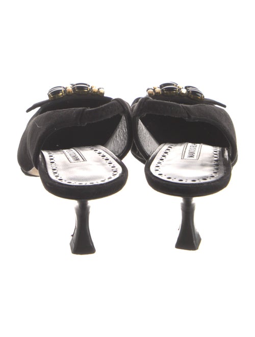 Manolo Blahnik Canvas Slingback Pumps