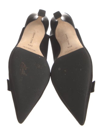 Manolo Blahnik Canvas Slingback Pumps