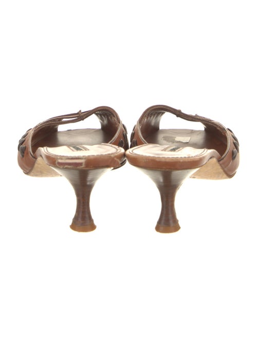 Manolo Blahnik Leather Slides