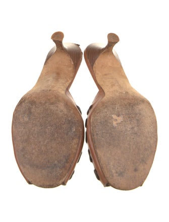 Manolo Blahnik Leather Slides