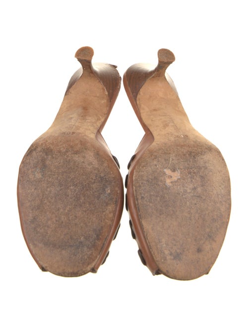 Manolo Blahnik Leather Slides