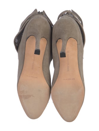 Manolo Blahnik Suede Sequin Embellishments Boots