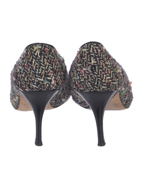 Manolo Blahnik Wool Tweed Pattern Pumps