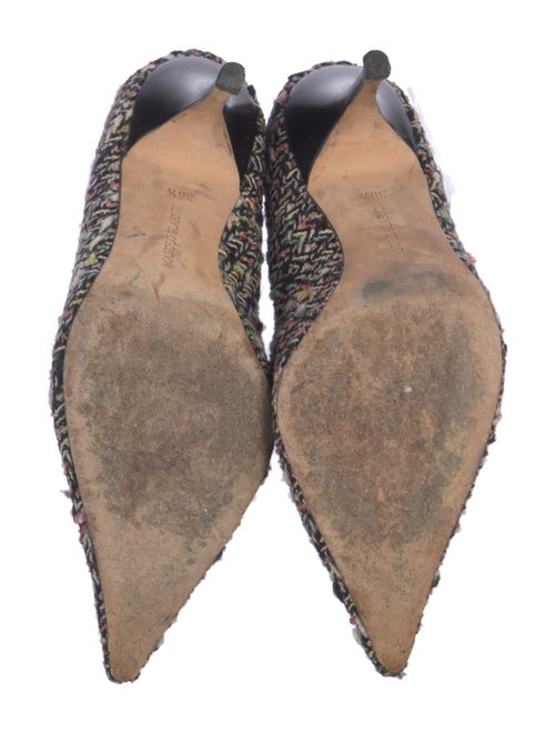Manolo Blahnik Wool Tweed Pattern Pumps