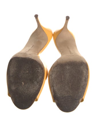 Manolo Blahnik Leather Slides