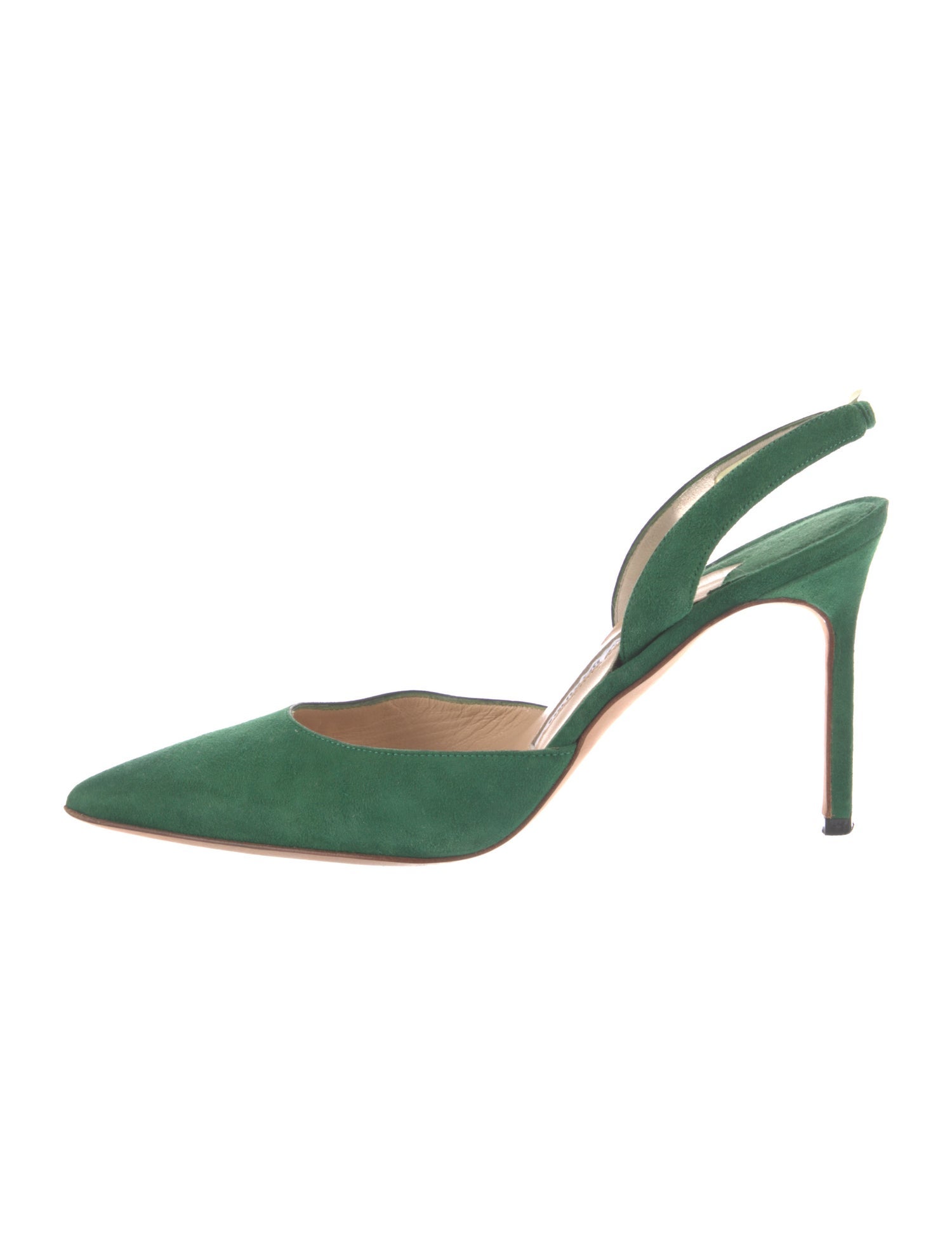 Manolo Blahnik Suede Slingback Pumps
