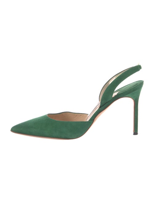 Manolo Blahnik Suede Slingback Pumps
