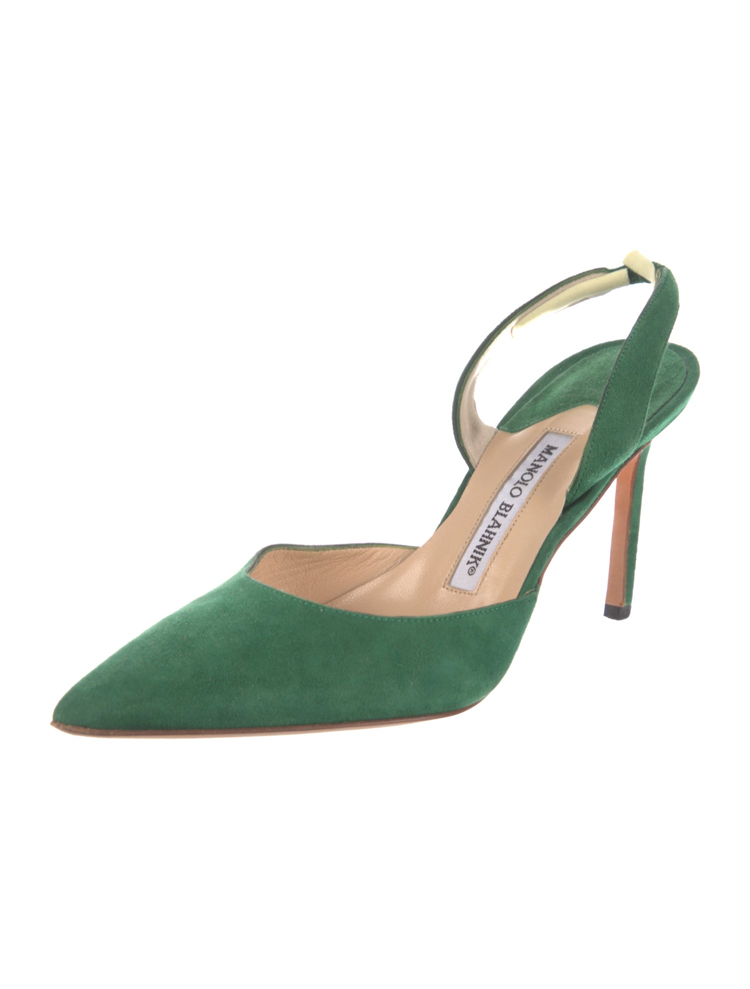 Manolo Blahnik Suede Slingback Pumps