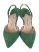 Manolo Blahnik Suede Slingback Pumps