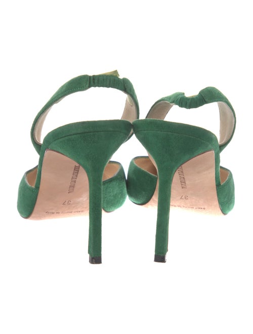 Manolo Blahnik Suede Slingback Pumps