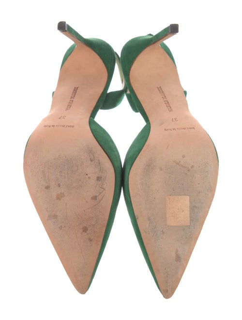 Manolo Blahnik Suede Slingback Pumps