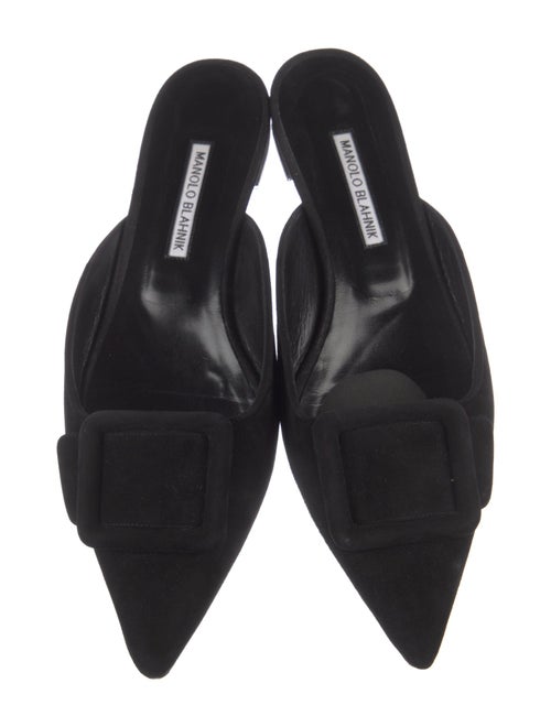 Manolo Blahnik Maysale Suede Mules