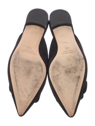 Manolo Blahnik Maysale Suede Mules