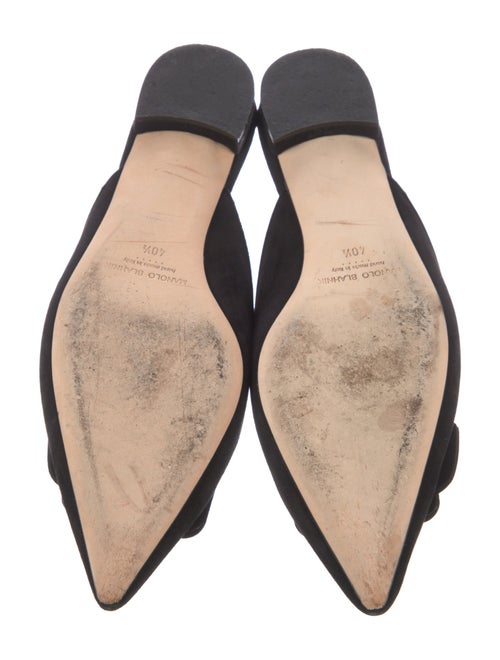 Manolo Blahnik Maysale Suede Mules