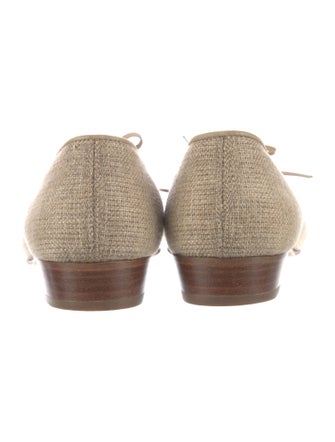 Manolo Blahnik Canvas Ballet Flats