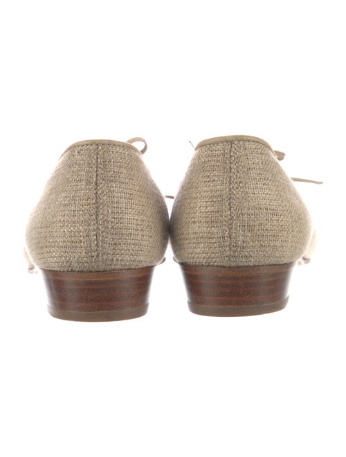 Manolo Blahnik Canvas Ballet Flats