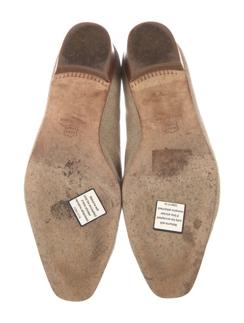 Manolo Blahnik Canvas Ballet Flats