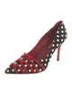 Manolo Blahnik Satin Polka Dot Print Pumps