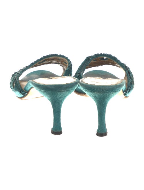 Manolo Blahnik Lumana Suede Slides