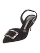 Manolo Blahnik Gibsli Maysli Suede Slingback Pumps