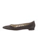 Manolo Blahnik Quilted Pattern Leather Ballet Flats