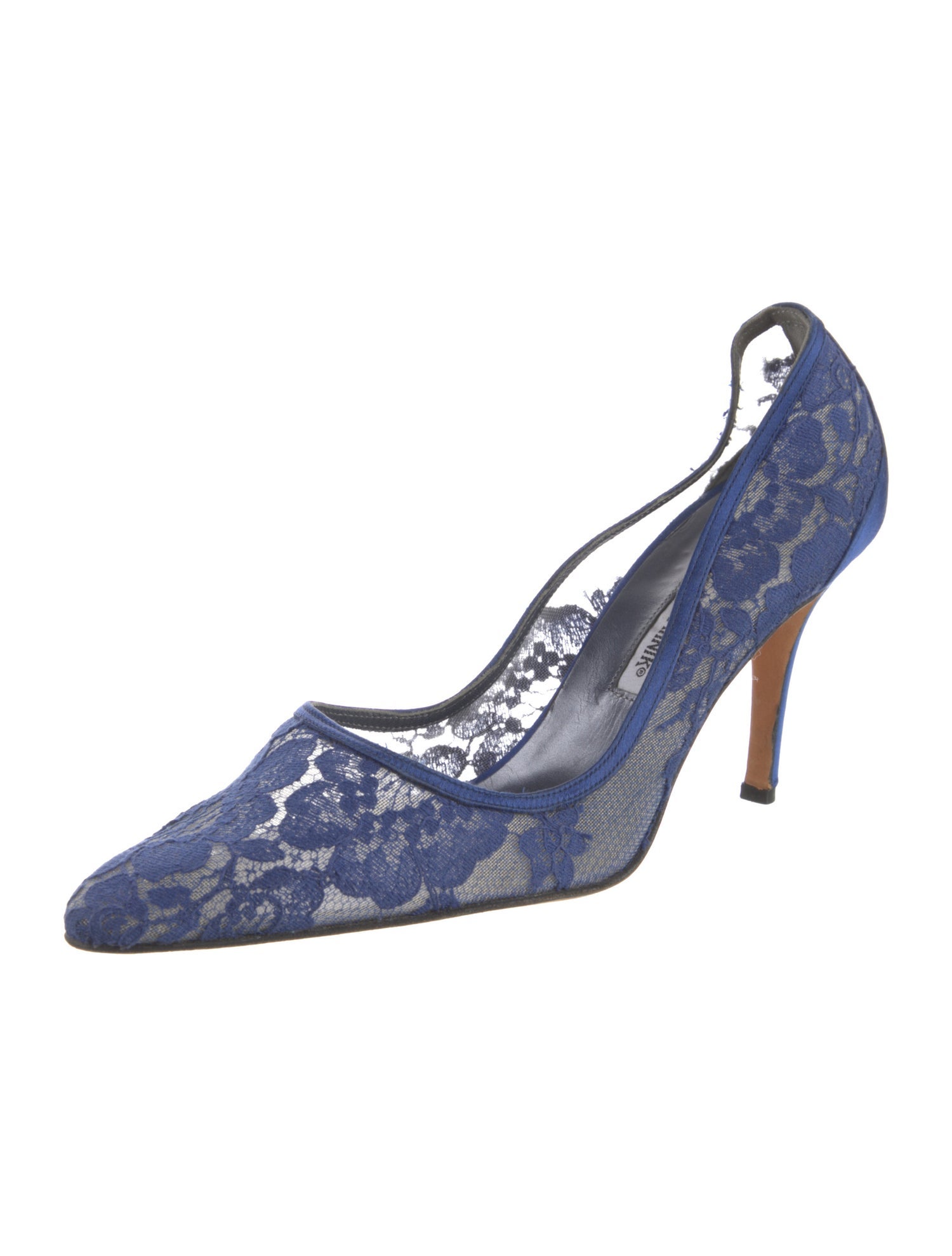 Manolo Blahnik Lace Lace Pattern Pumps
