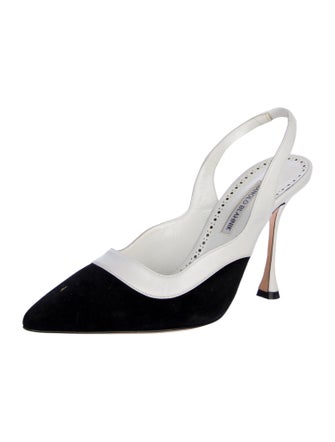 Manolo Blahnik Manolo Blahnik Goga Canvas Slingback Pumps