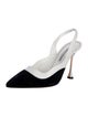 Manolo Blahnik Manolo Blahnik Goga Canvas Slingback Pumps