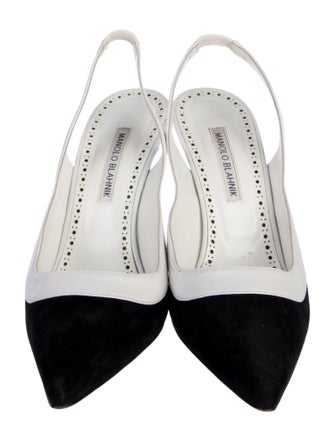 Manolo Blahnik Manolo Blahnik Goga Canvas Slingback Pumps