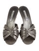 Manolo Blahnik Leather Slides