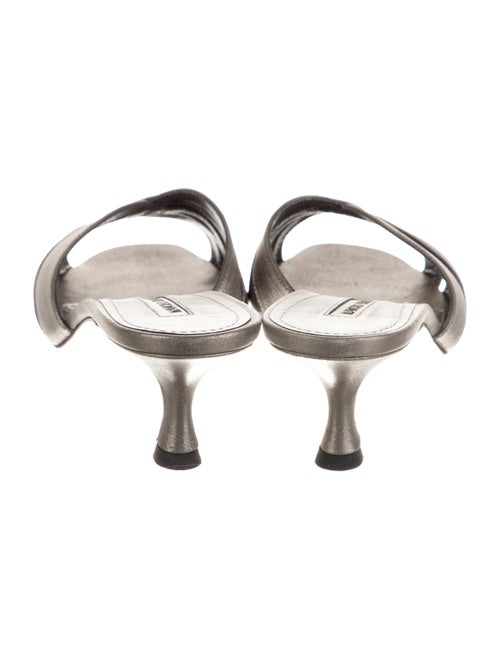 Manolo Blahnik Leather Slides