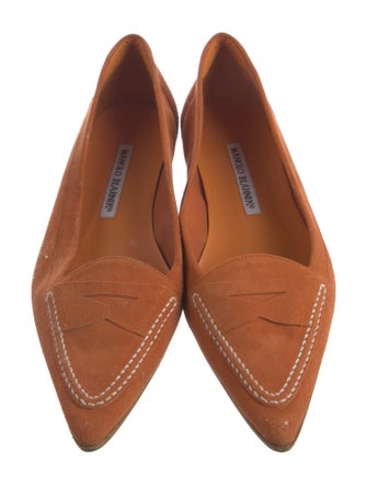 Manolo Blahnik Suede Flats