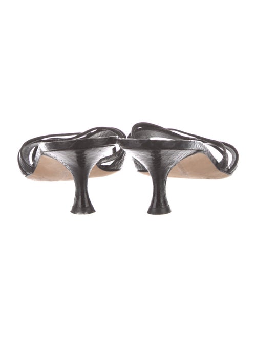 Manolo Blahnik Leather Slides