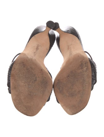 Manolo Blahnik Leather Slides