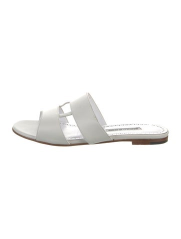 Manolo Blahnik Sandals Leather Slides IT 40.5 | 10.5