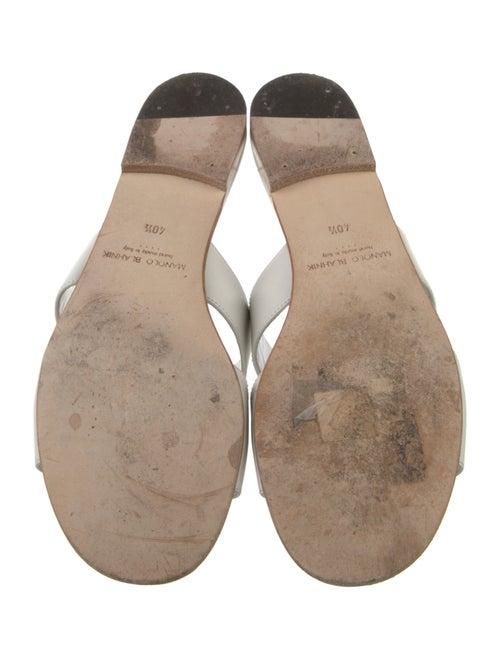Manolo Blahnik Leather Slides