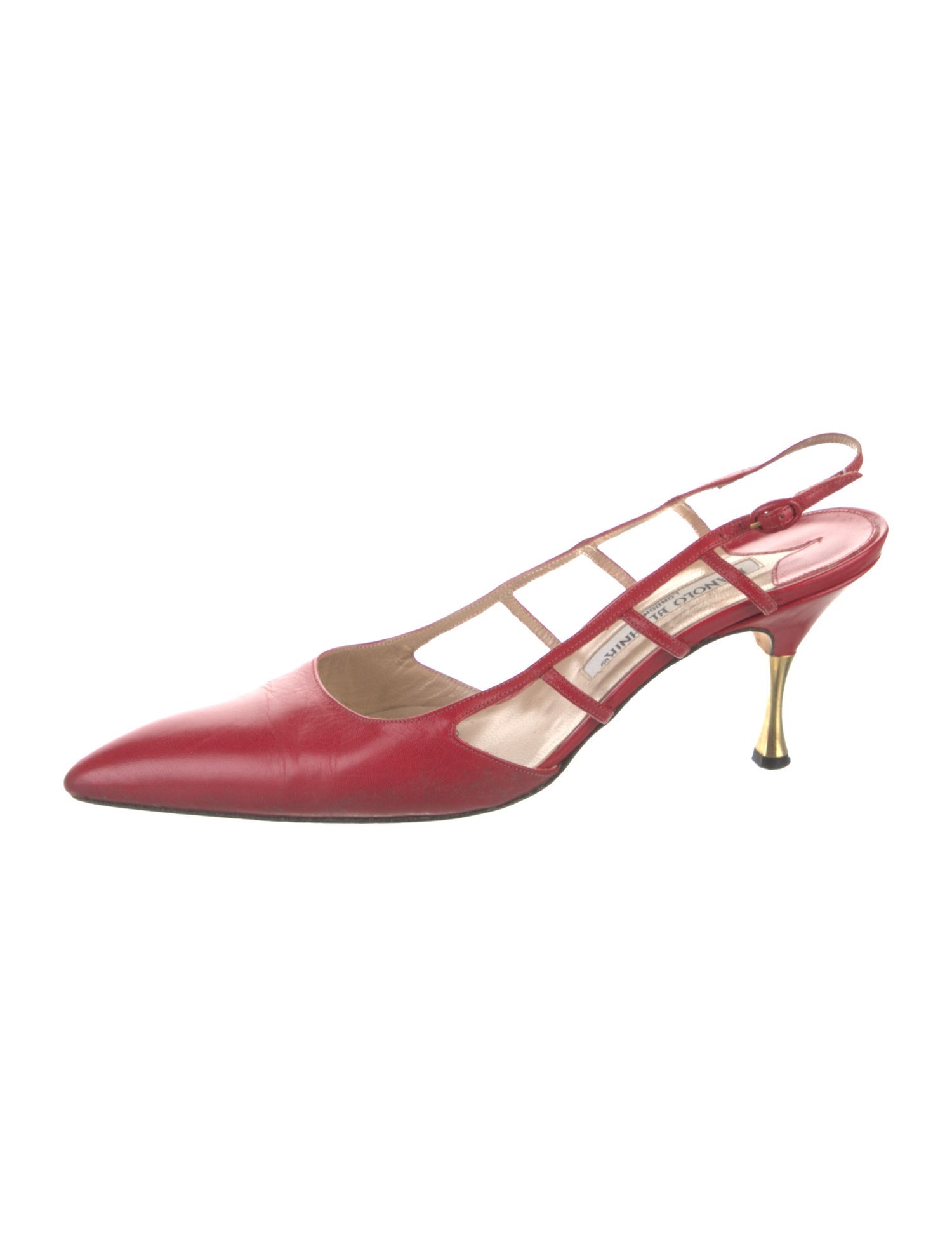 Manolo Blahnik Patent Leather Slingback Pumps