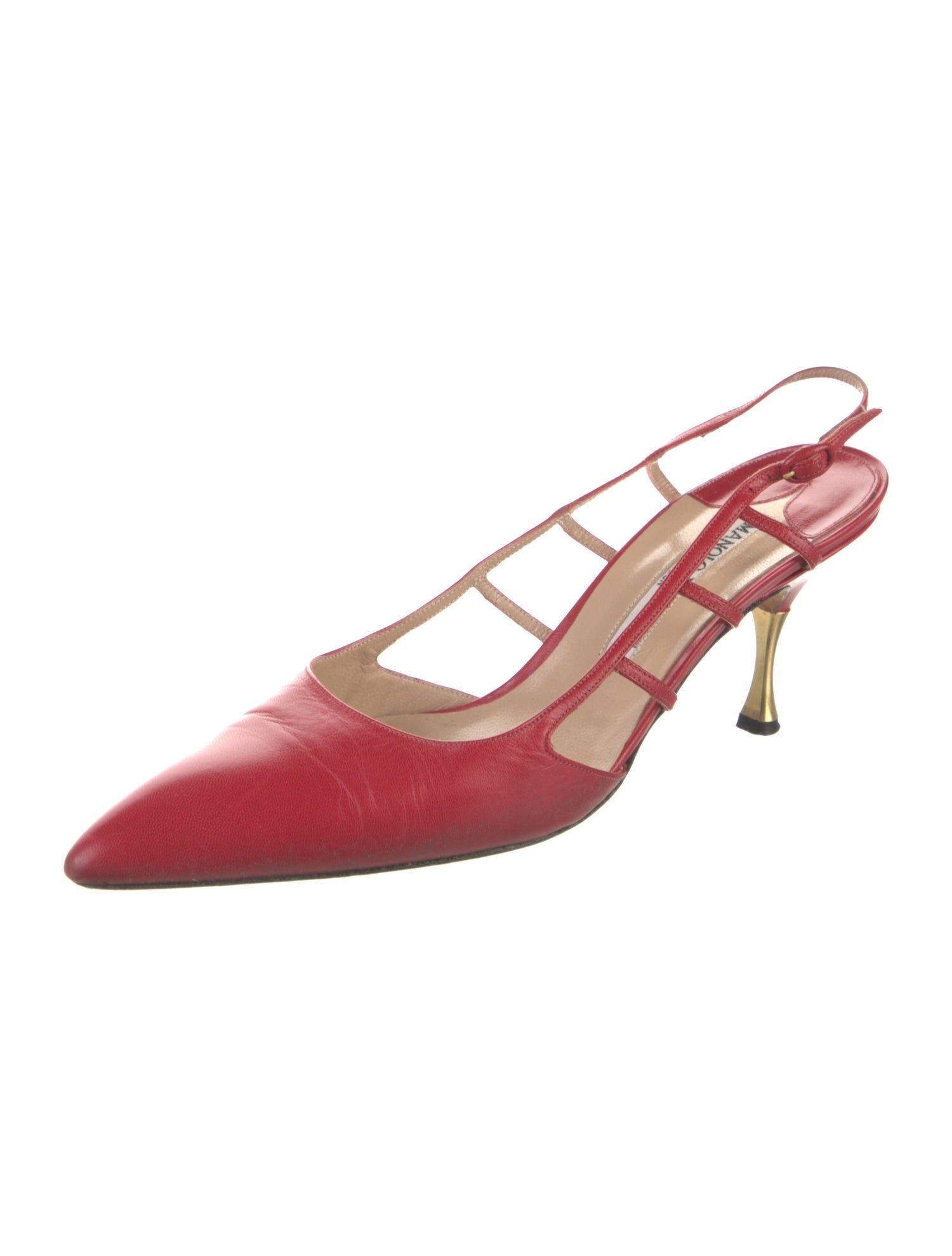 Manolo Blahnik Patent Leather Slingback Pumps