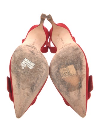 Manolo Blahnik Maysli Suede Slingback Pumps