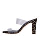 Manolo Blahnik Animal Print Slides
