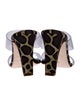 Manolo Blahnik Animal Print Slides