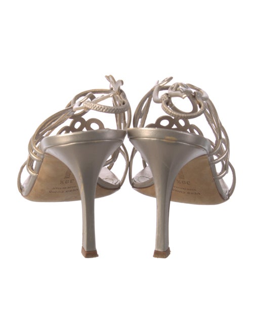 Manolo Blahnik Leather Slides